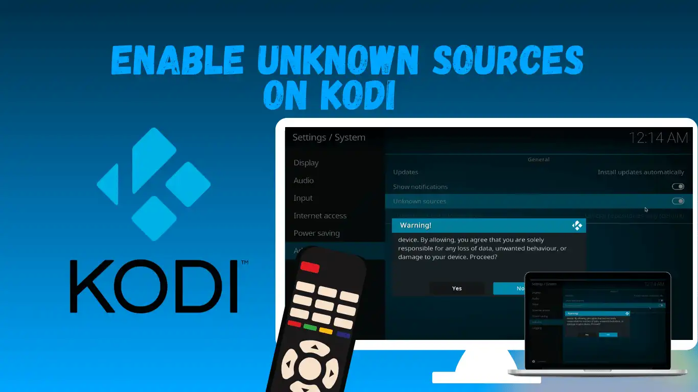 Enable Unknown Sources on Kodi