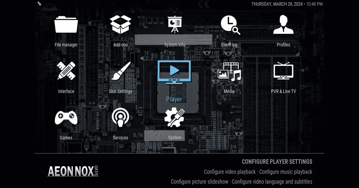 Aeon Nox SiLVO skin on kodi install