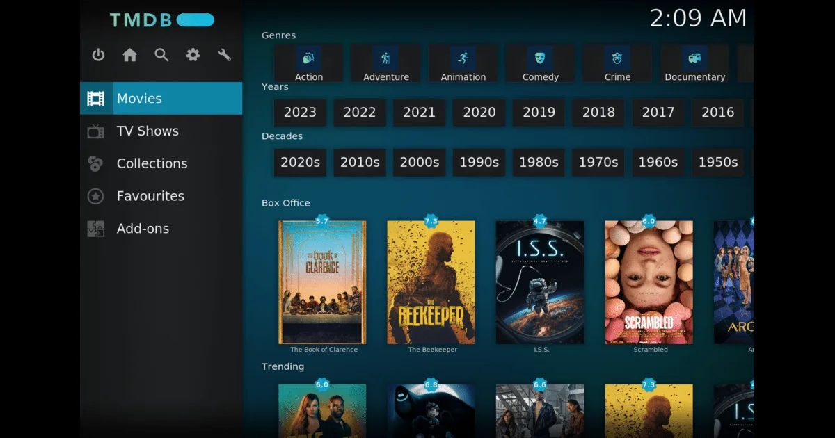 Estuary Kodi Build Movies