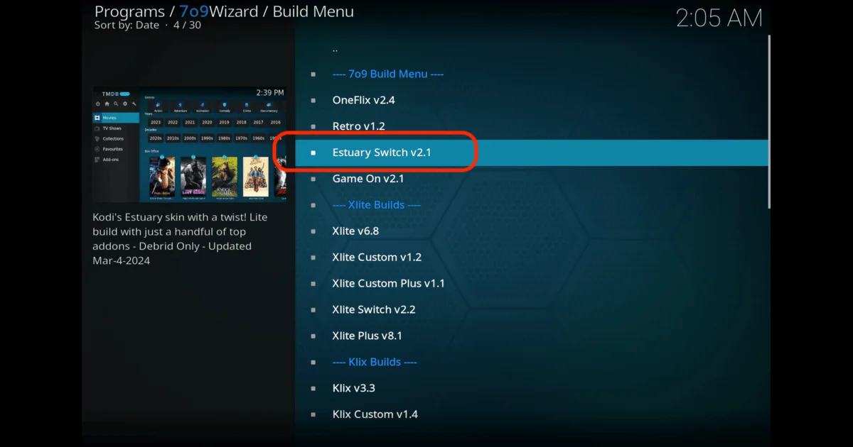 install Estuary Kodi Build in 2024
