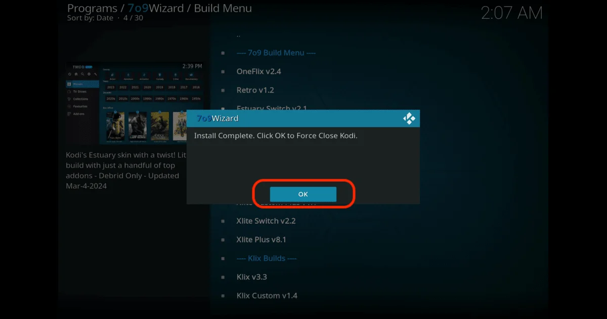 Kodi Build install