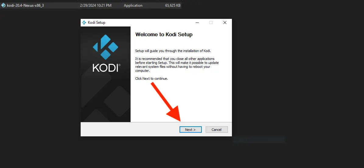 kodi setup on windows