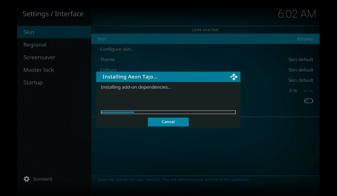 Kodi Skin Aeon Tajo Loaded install