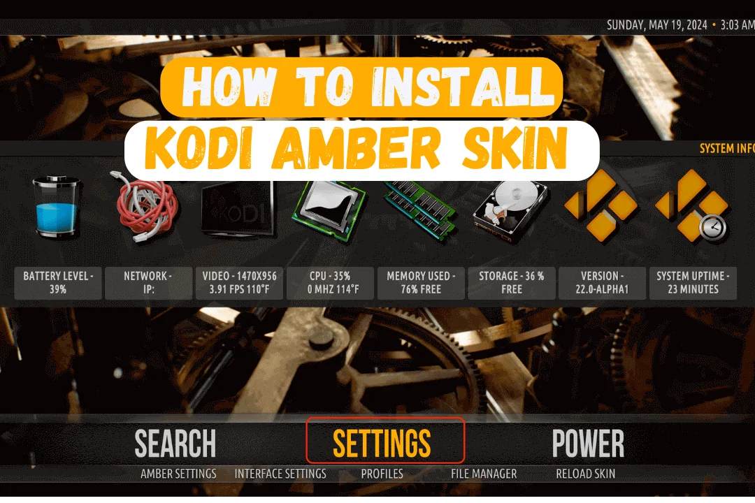 How to install Best Kodi Amber Skin