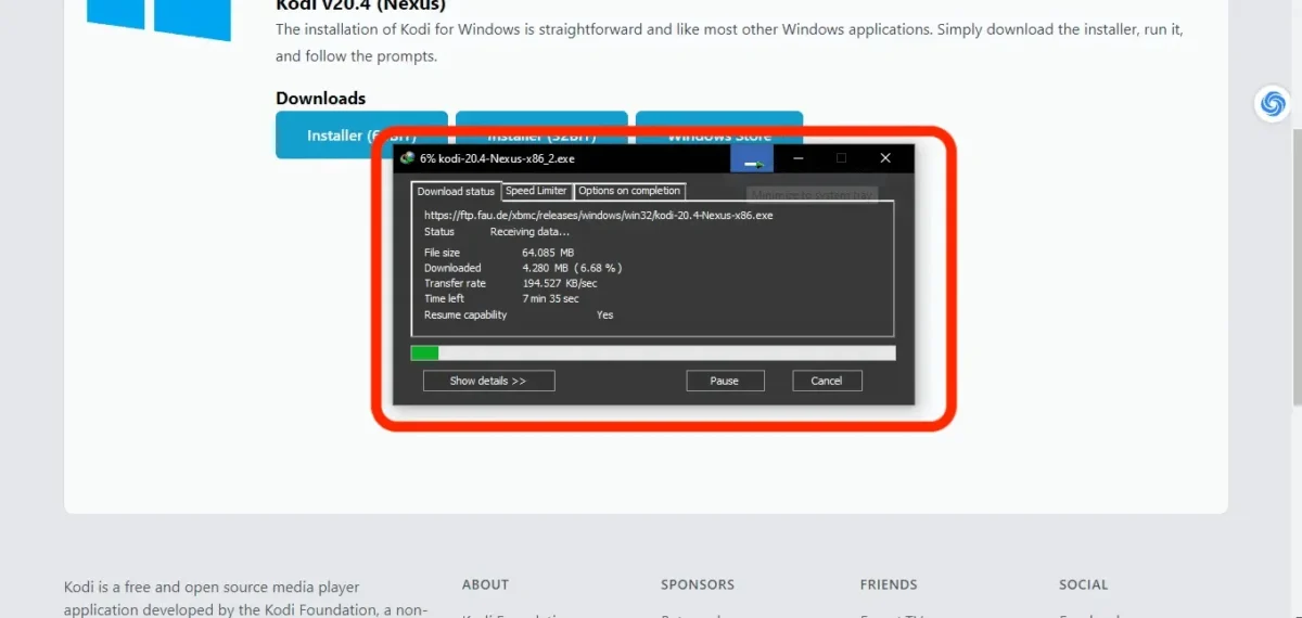 Kodi Nexus on-windows-