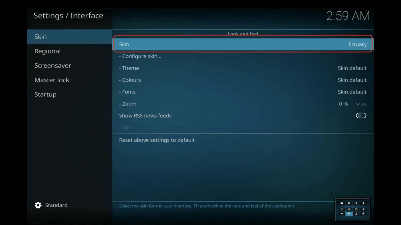 how to get amber skin on kodi