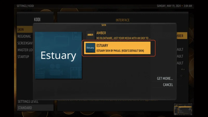 how to uninstall kodi uber skin