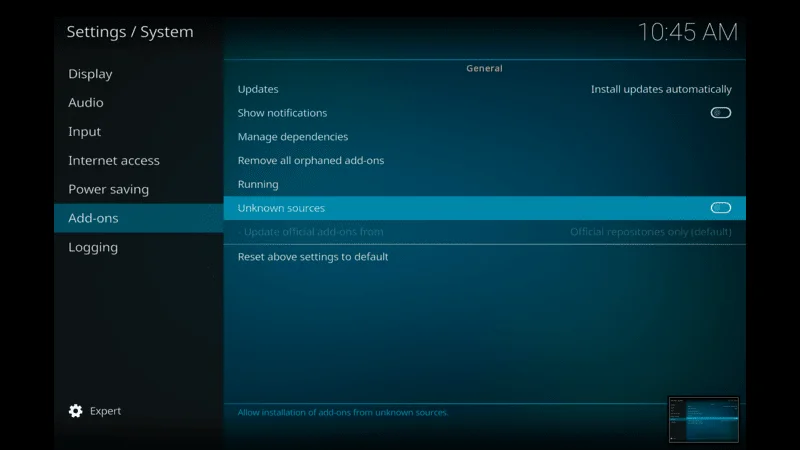 How to install Kodi Addons