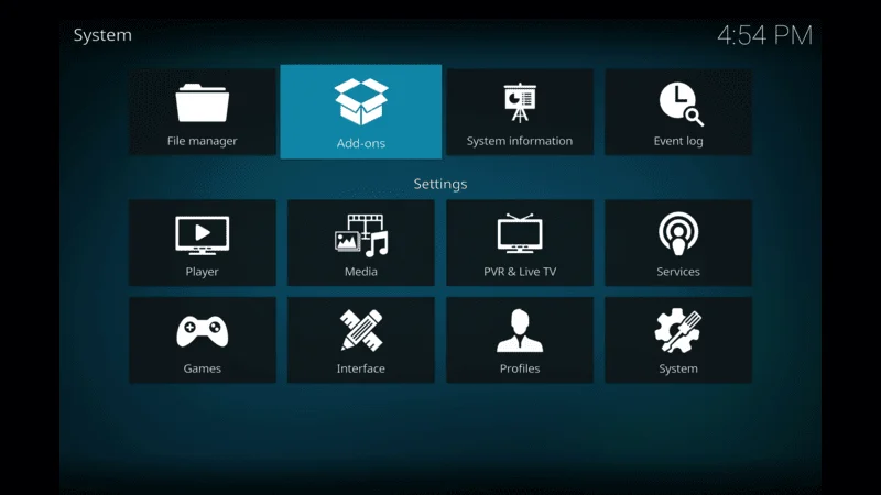 Kodi Addons Setting