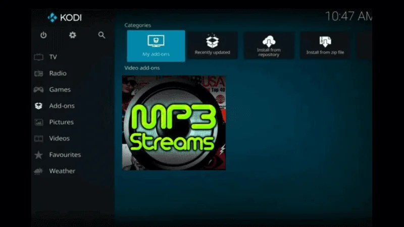 MP3 Streams Kodi add-on