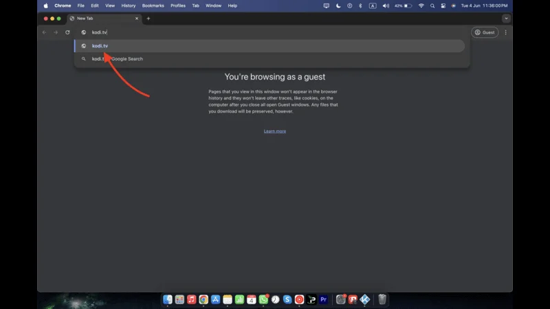 Searching Kodi website