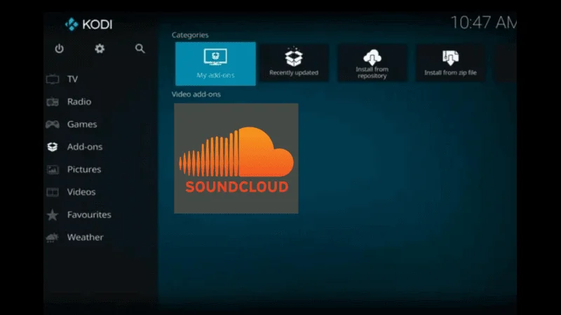 SoundCloud Kodi addon