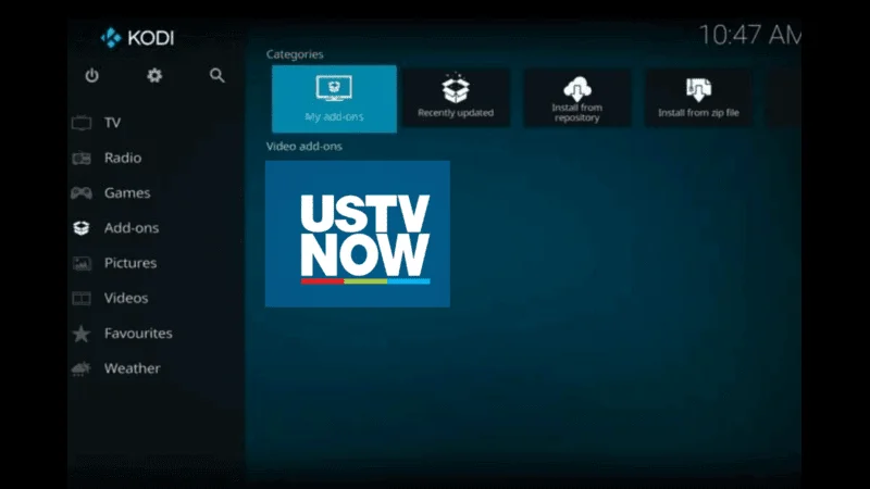 USTVNow Kodi add-on