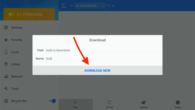 Click on Download Update Kodi On Firestick