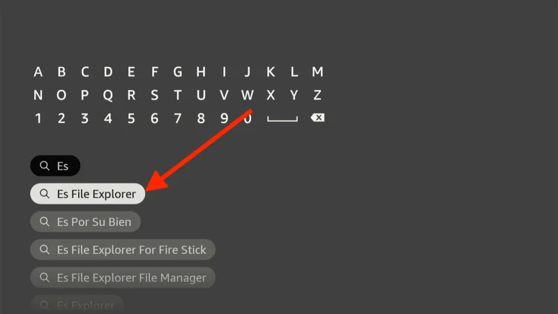 Search ES File explorer