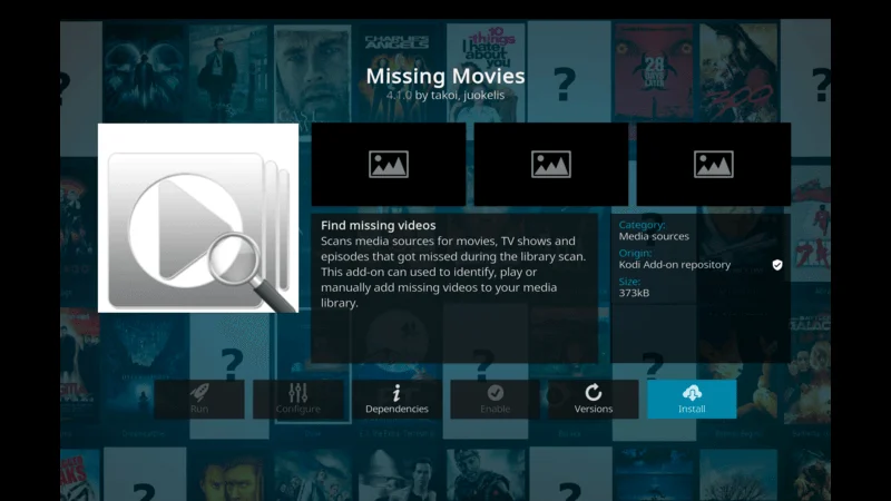 click on install-Best Kodi Plugins