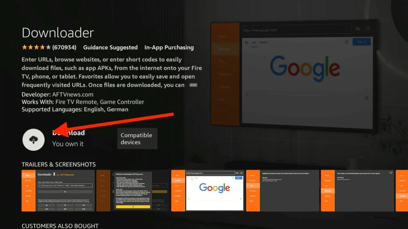 install button - Update Kodi On Firestick