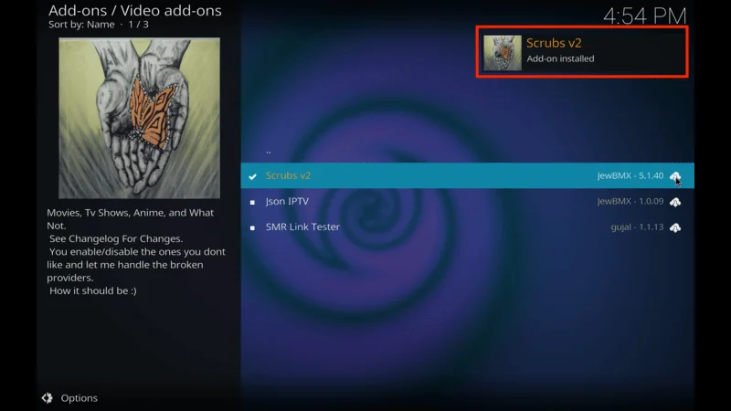 Adding Scrubs v2 To Your Kodi Setup