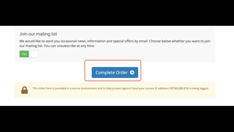 Complete Order - IPTV Free Trail