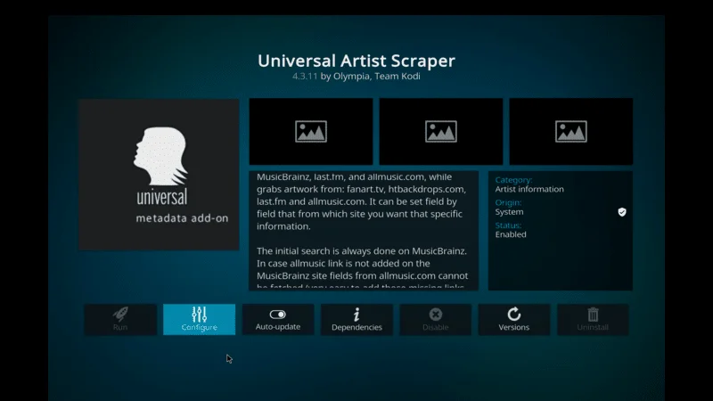 Configuration setting