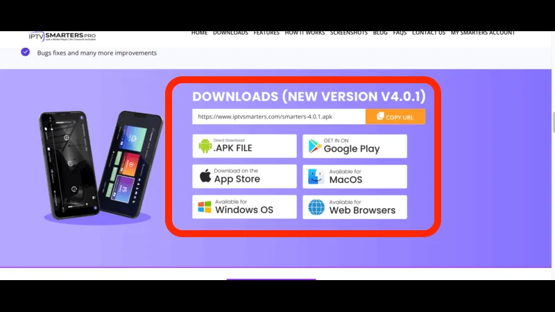 Download IPTV Smarters App