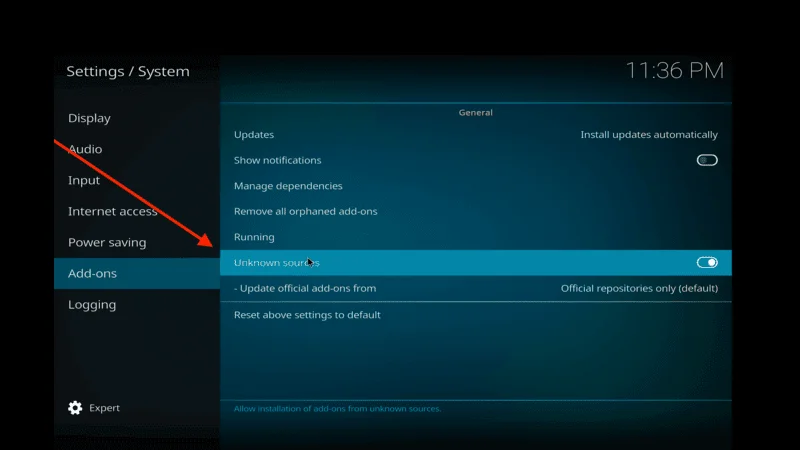 Google TV How To Get Kodi Addons
