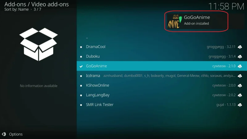GoGoAnime Content Kodi 