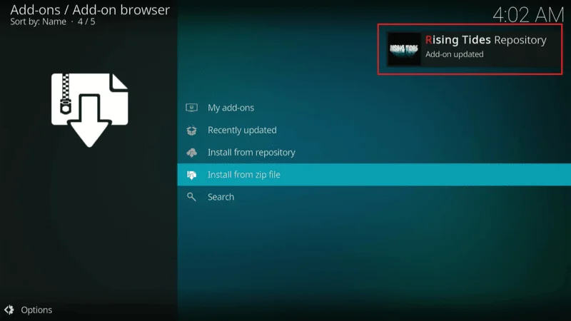 Rising Tides Addon For Kodi Live Streaming 