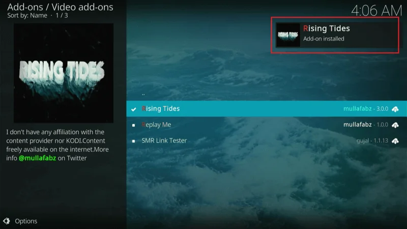 Rising Tides Kodi Addon Sports Installation 