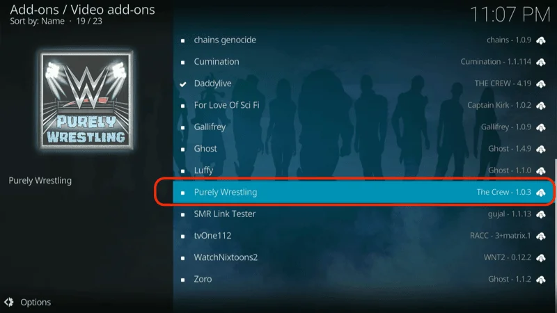 Purely Wrestling Kodi Addon Setup 