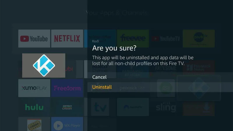 uninstall kodi