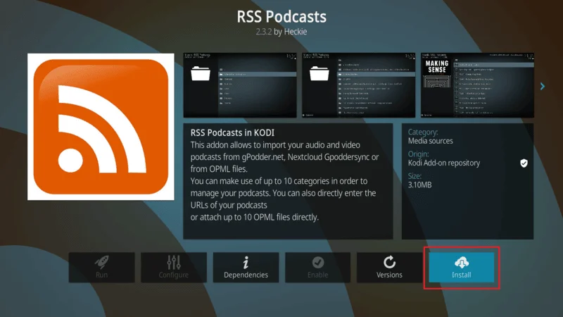 TV show scraper for Kodi