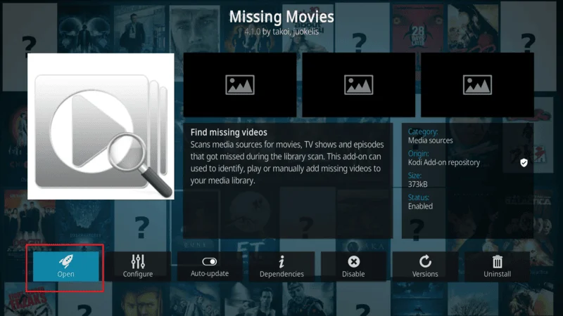 Missing Movies addon