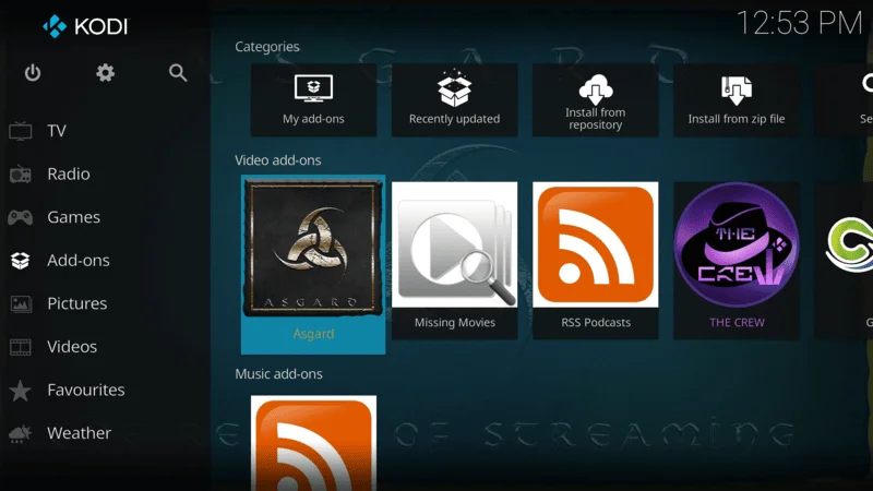 Kodi Add-ons Configuration