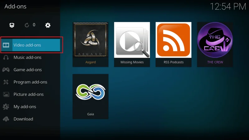 Kodi Add-ons Management