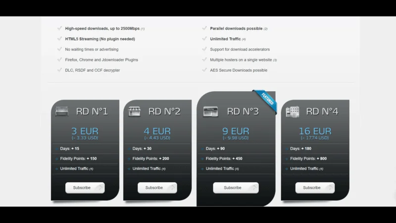 Real Debrid Premium Service