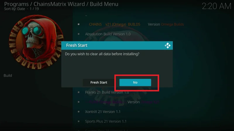 Kodi Fork installation troubleshooting 