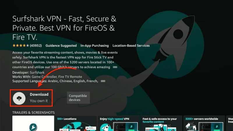 Surfshark Fire TV Stick