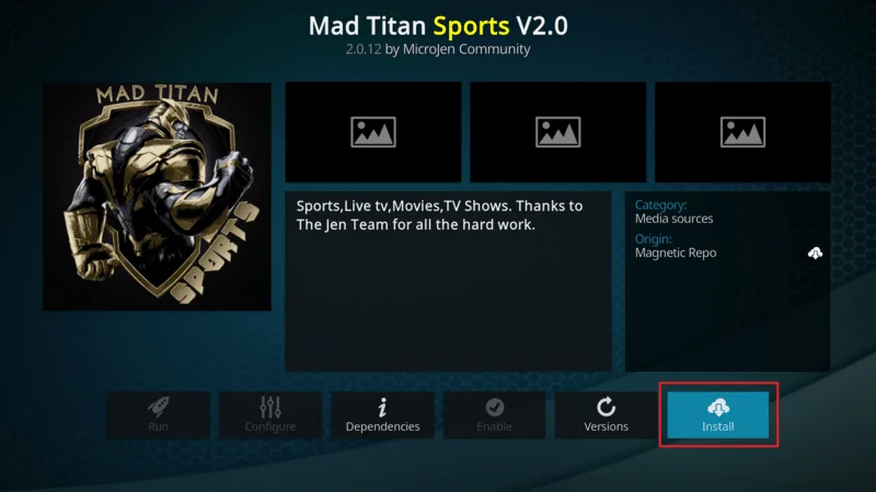Mad Titan Sports Kodi Addon