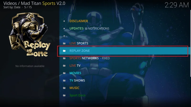 Popular Kodi sports addons 