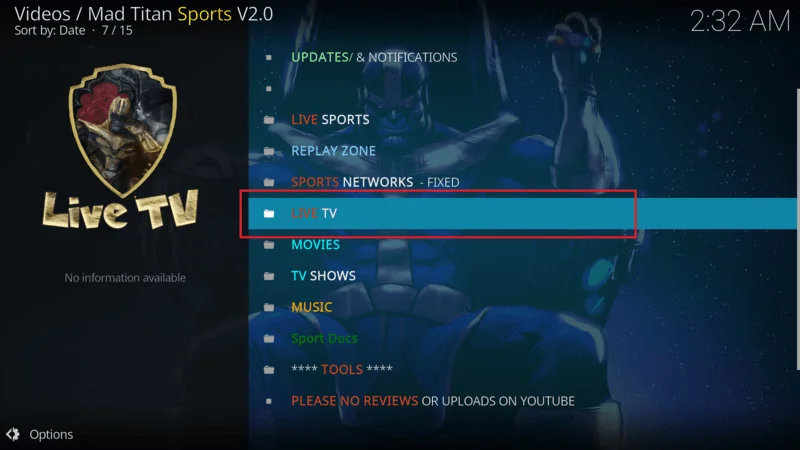 Mad Titan Sports Kodi Addon