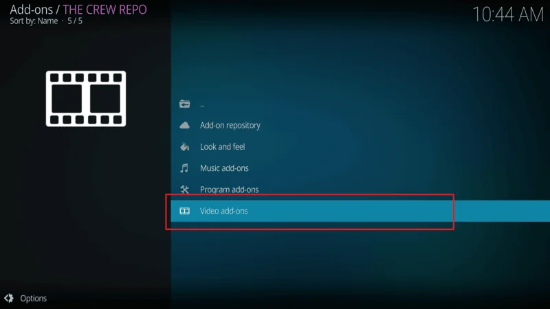 Enable scraper addon Kodi