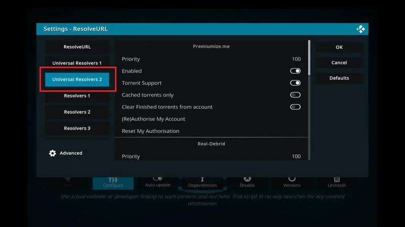 Kodi streaming options 