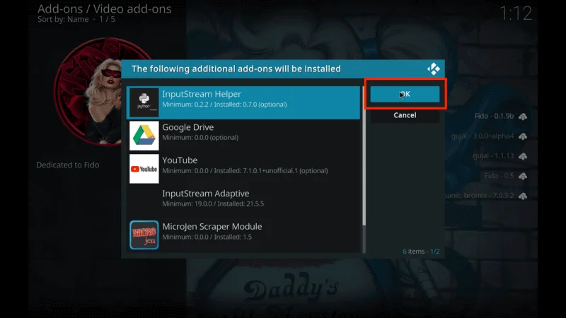 Fido Addon Kodi iOS