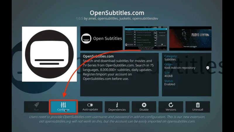 Change Subtitle Language