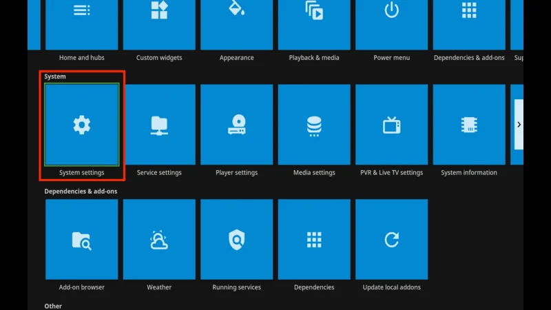 Fix Kodi Menu Problem