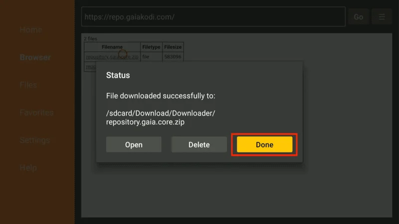 Gaia Addon Repository URL