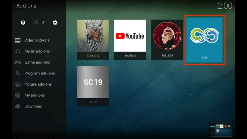 Gaia Kodi Addon Subscription Options