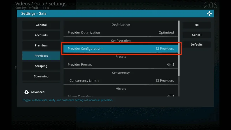 Gaia Kodi Addon Update Process