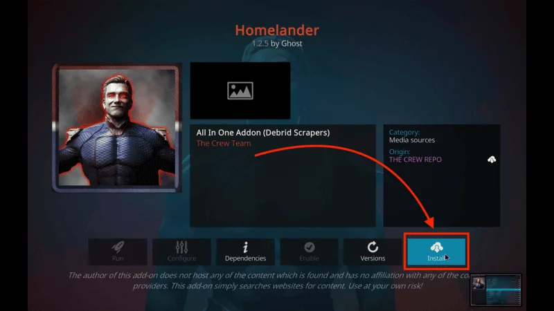 Homelander Kodi On Windows